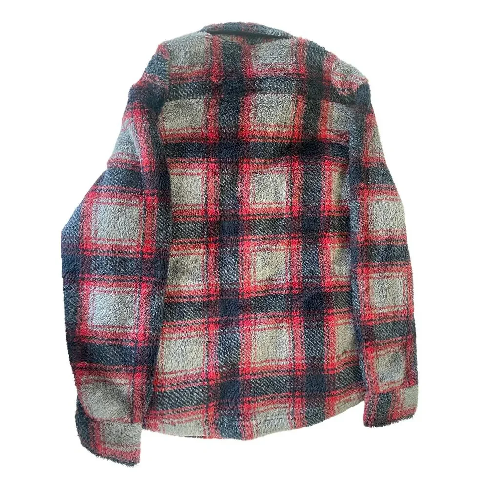 Flag & Anthem Atoka Fleece Lined Shirt Jacket Red Blue Gray Rugged Mens Medium‎